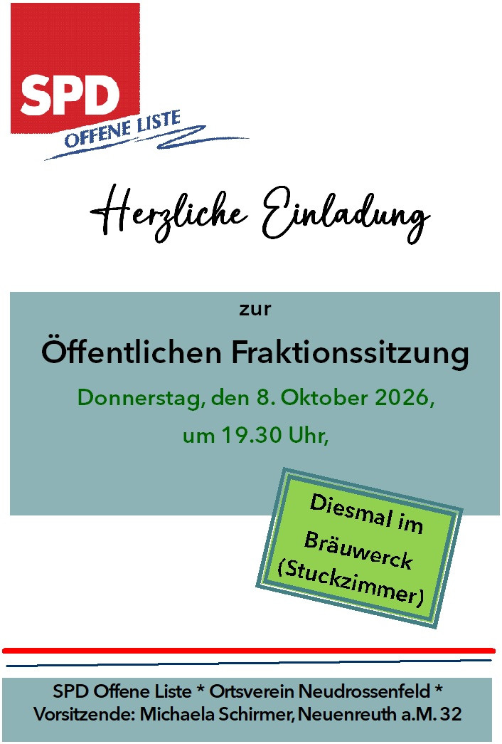 Fraktionssitzung im Oktober